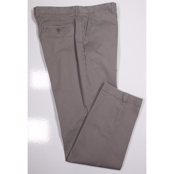 J. Crew 770 Straight Taupe Gray Cotton Stretch Flat Front Chino Pants 36x32 - Picture 1 of 8